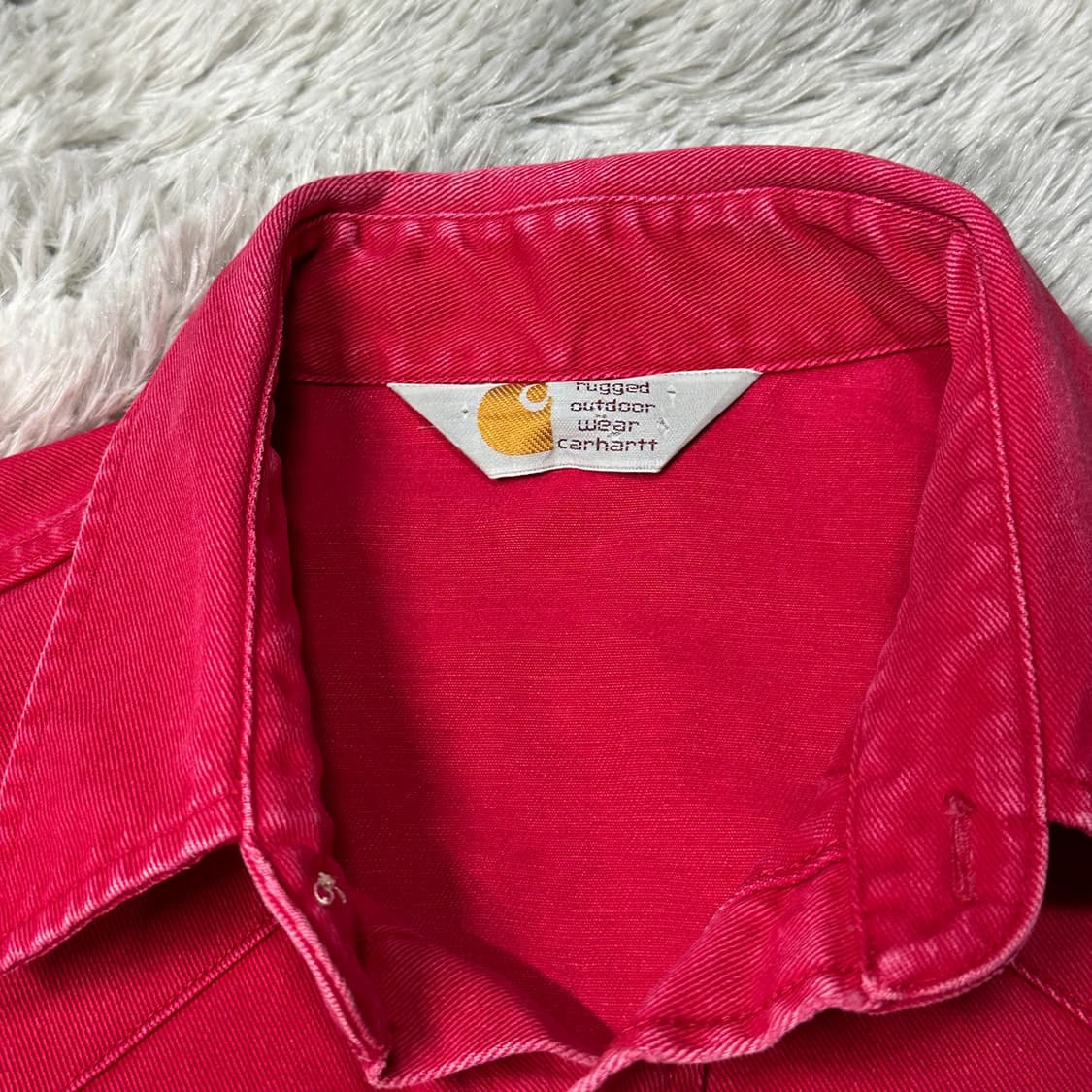 칼하트 레드 데님 웨스턴 셔츠 L 상품이미지3