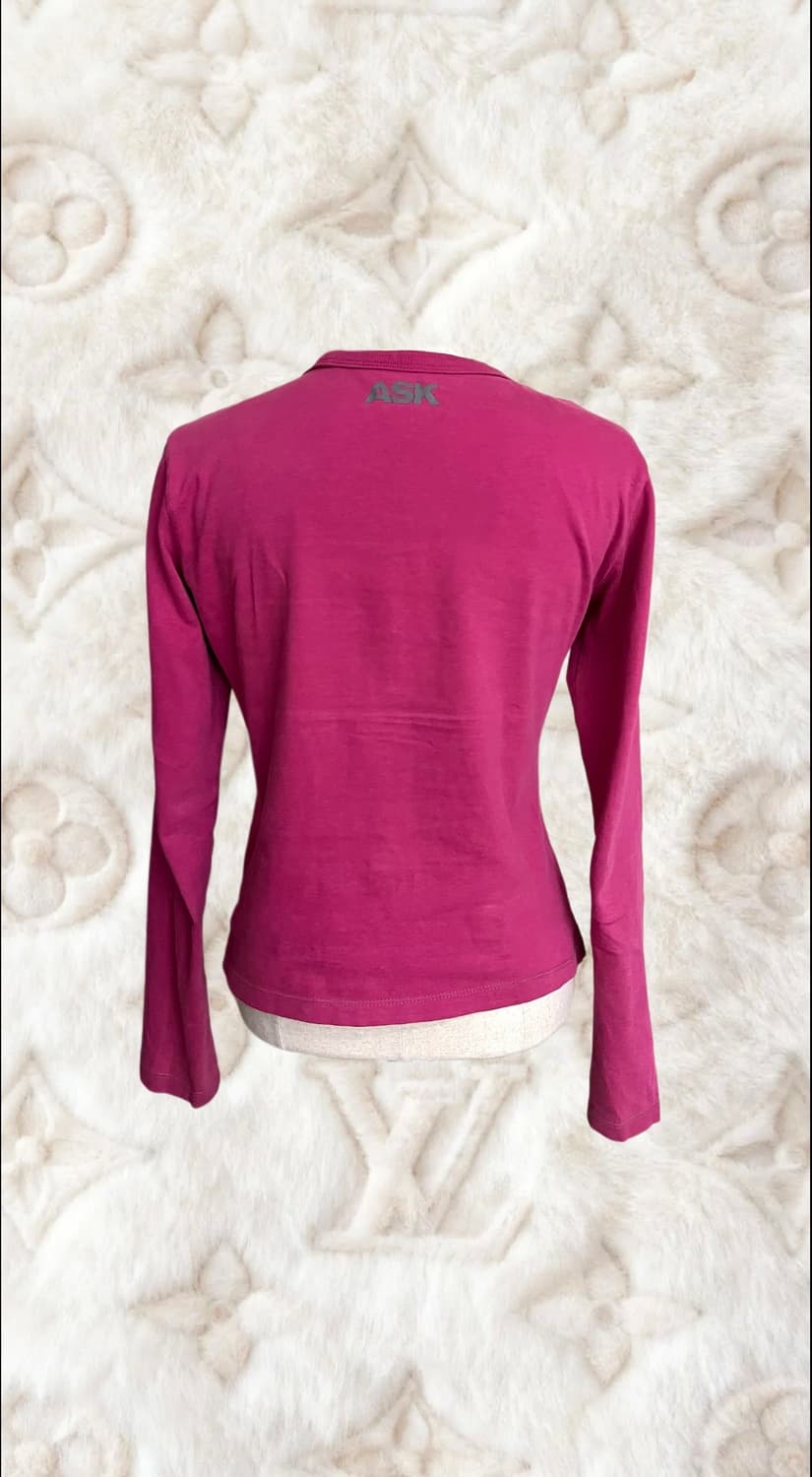 Japanese Vintage ASK 클래식 엠블럼 로즈 슬림 슬리브 상품이미지4