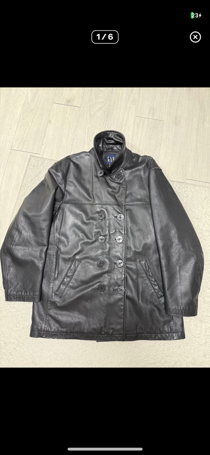 Gap  올드갭 레더 피코트 상품이미지1
