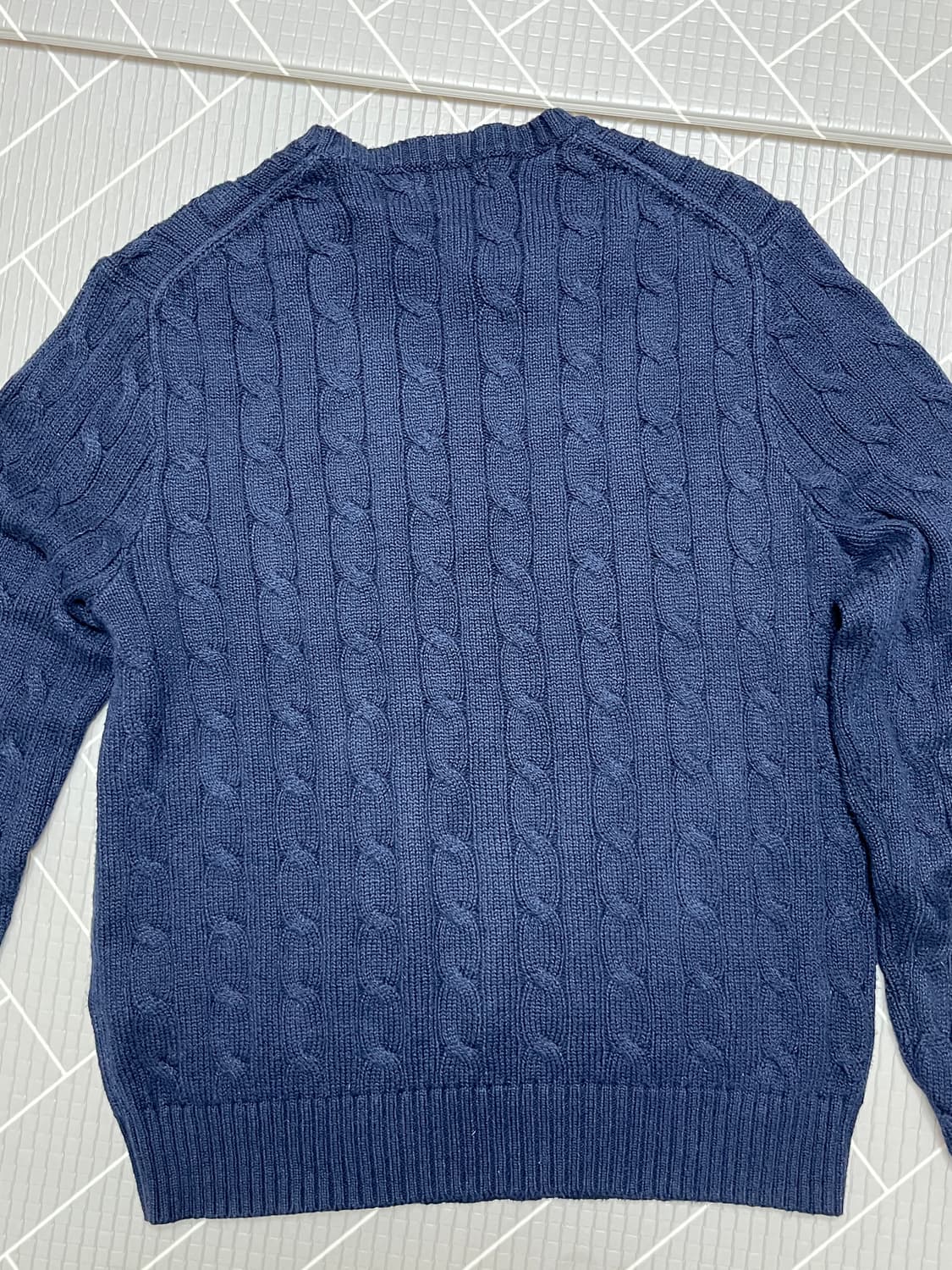 폴로 꽈배기 니트 네이비 상품이미지2