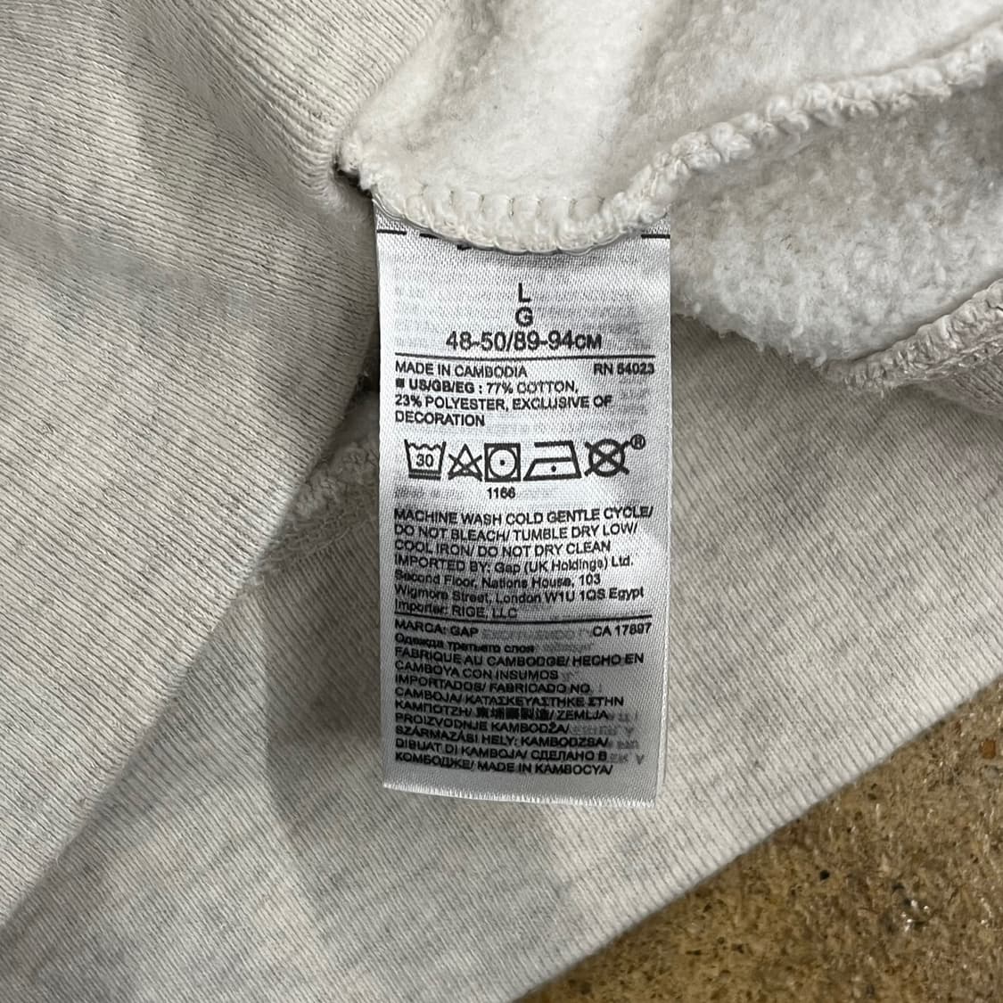 갭 화이트 로고 후드집업 상품이미지6