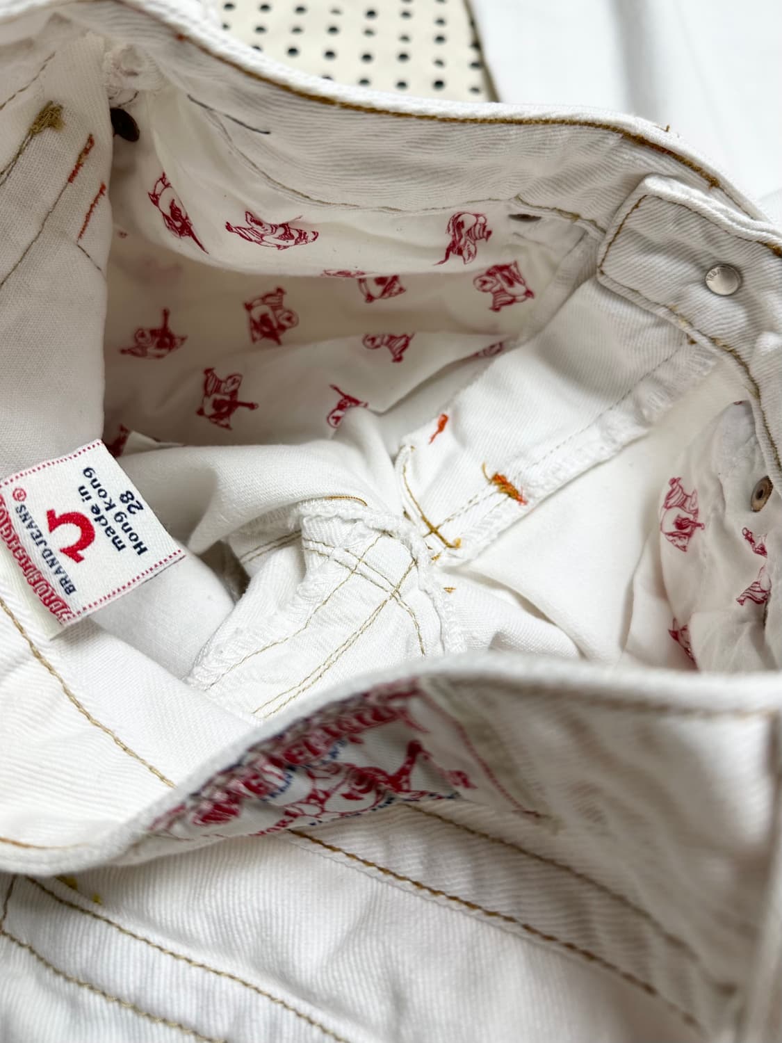 트루릴리전 부츠컷 화이트 데님팬츠 상품이미지7