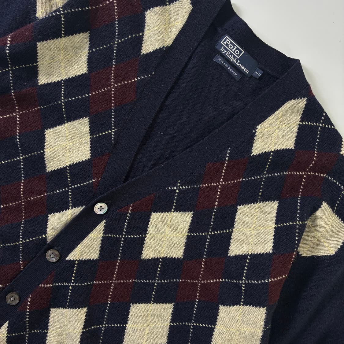 Polo  폴로 랄프로렌 00,s 램스울 아가일 니트 가디건   상품이미지3