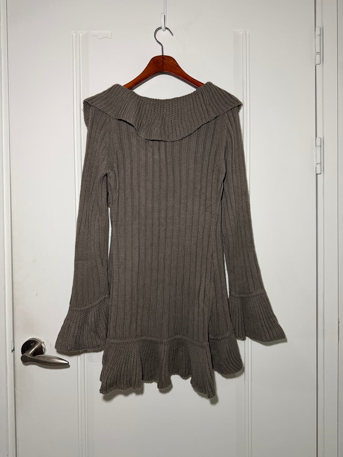 일본빈티지 러플 웨이브 니트가디건 상품이미지9