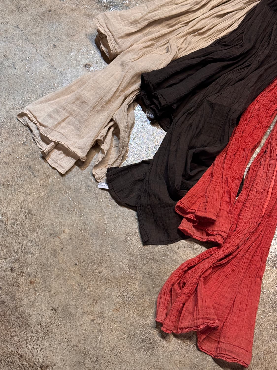 OS )HANDMADE India Cotton Pleats Muffler 상품이미지4