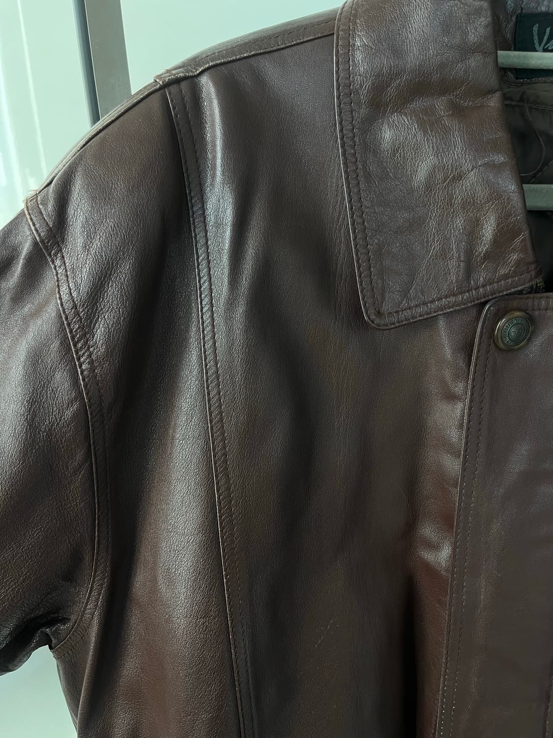 빈티지 가죽 봄버 자켓 상품이미지3