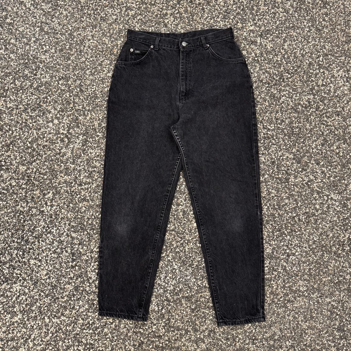 90s Lee 우먼스 하이웨이스트 테이퍼드 블랙진 made in USA  상품이미지1