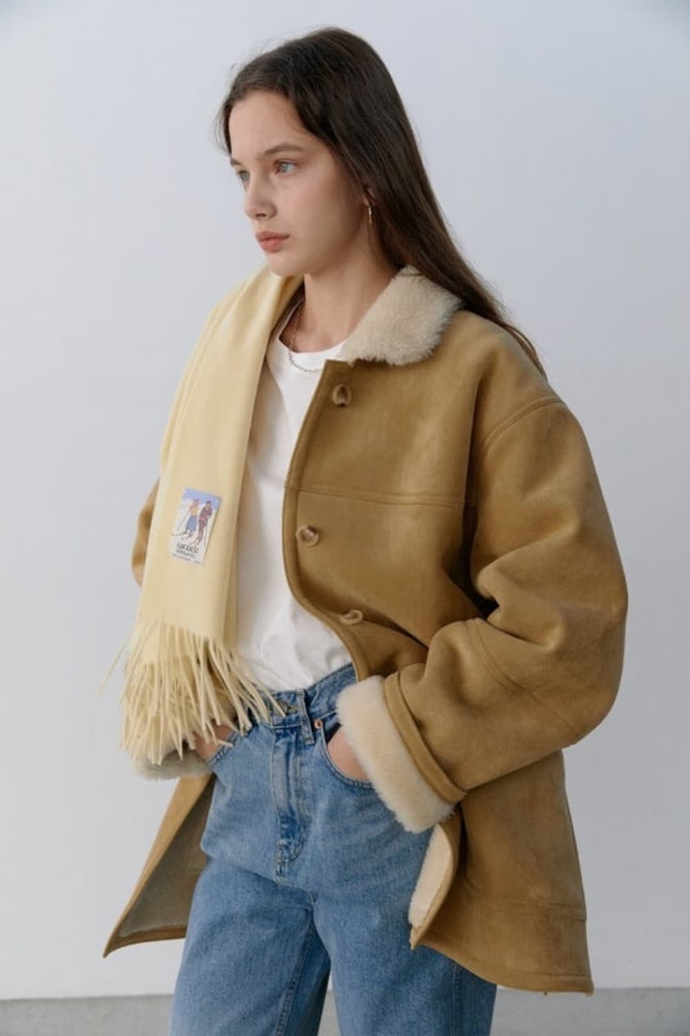 모데스트무드 런던무스탕 베이지 상품이미지1