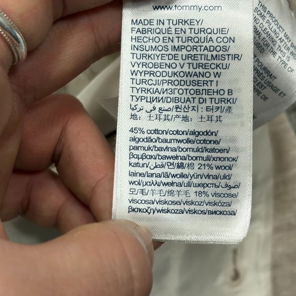 타미힐피거 모직 코튼 슬랙스 v2872 상품이미지9