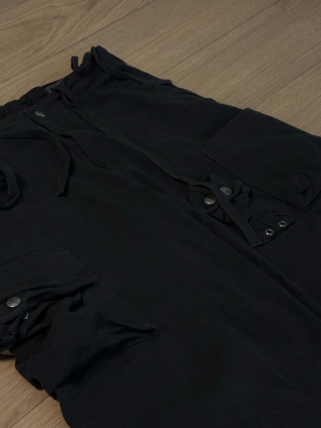 나체 스트랩 와이드 카고팬츠  상품이미지2