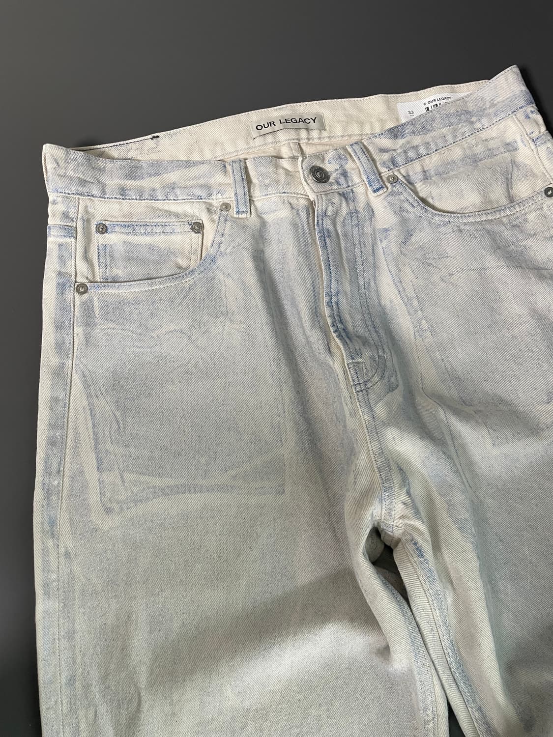 [33] 아워레가시 블루 포일 데님 팬츠 써드컷 상품이미지9