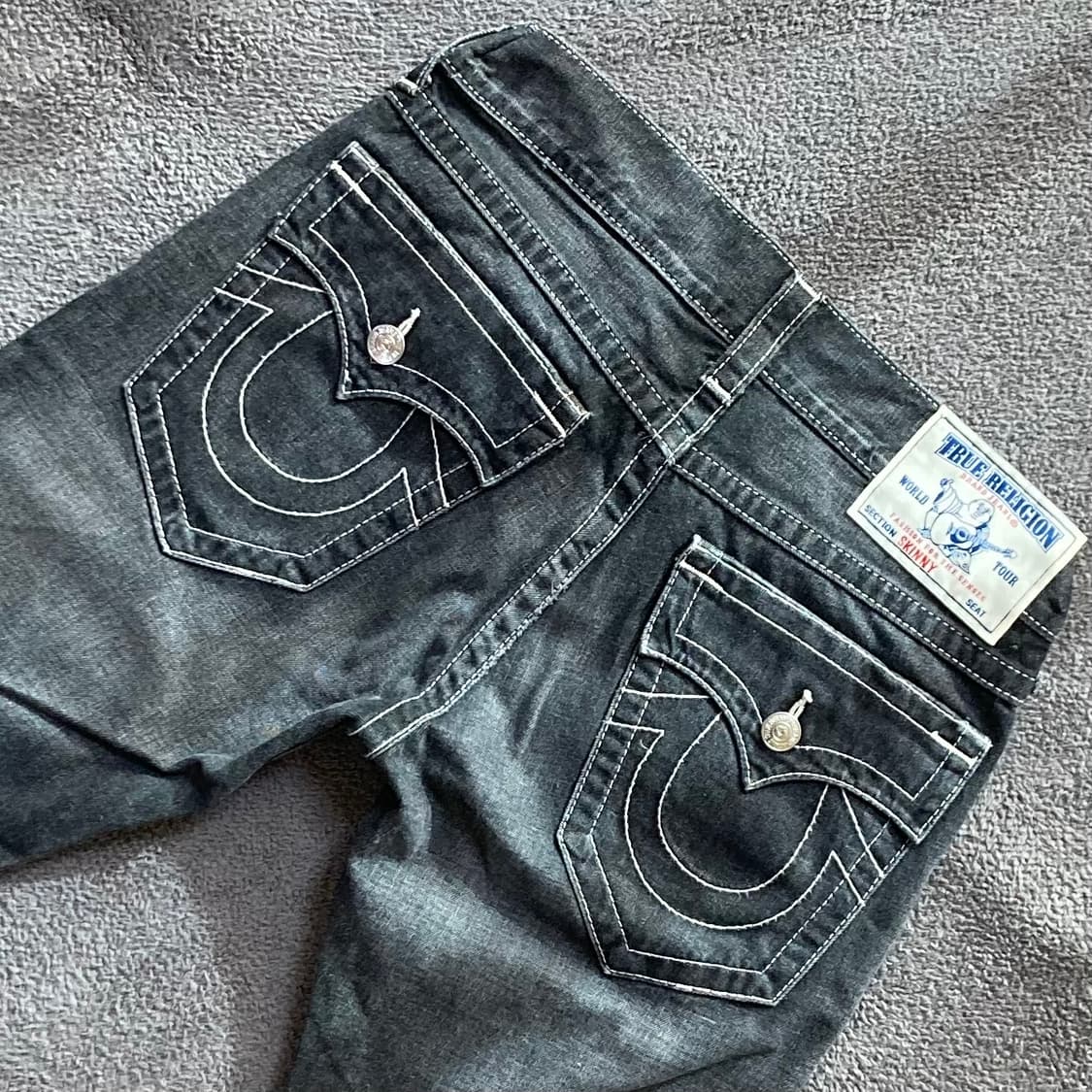 트루 릴리전 SKINNY 블랙진 SEAT 상품이미지4