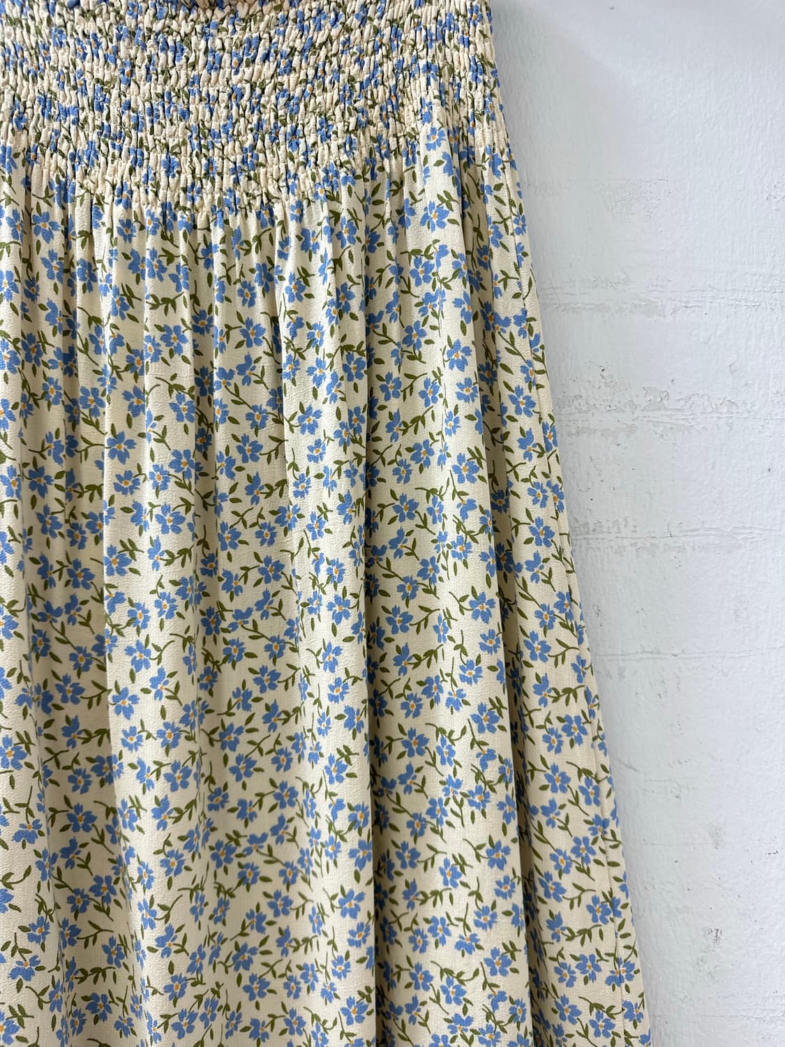 일본빈티지 잔꽃 플로럴 스모크 밴딩 스커트 상품이미지2