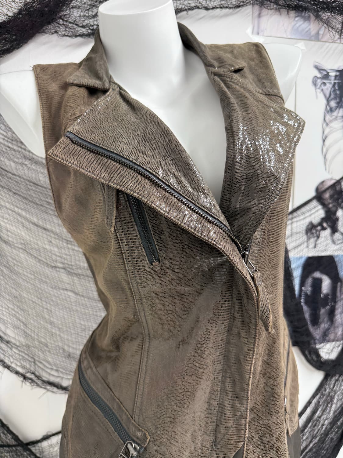 Leather vest (염소가죽) 상품이미지3