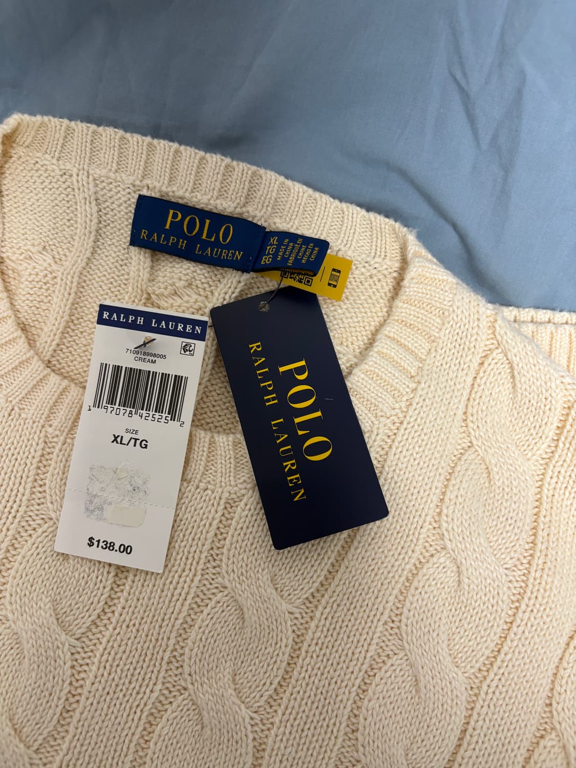 폴로 코튼 꽈배기니트 상품이미지3