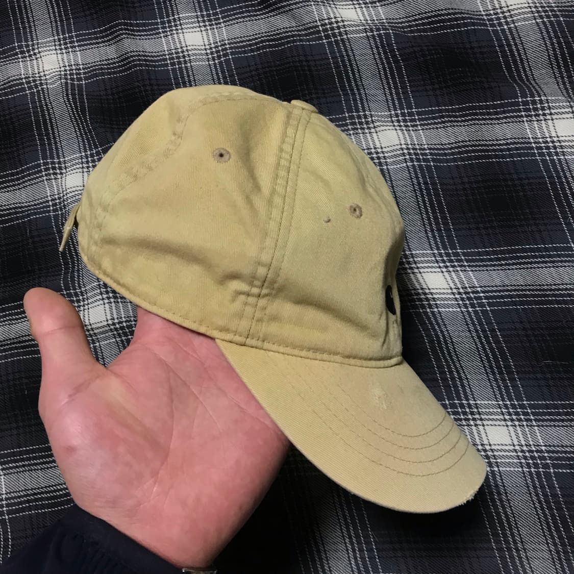 빈티지 칼하트 데저트 베이지 미니로고 볼캡 상품이미지2