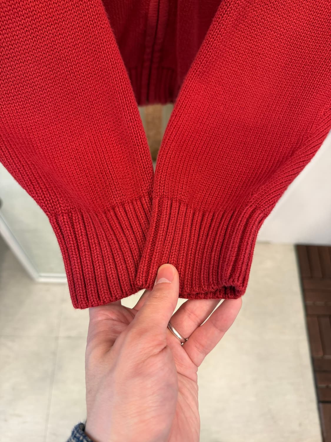 00s L.L.Bean 엘엘빈 코튼 니트 집업 상품이미지3