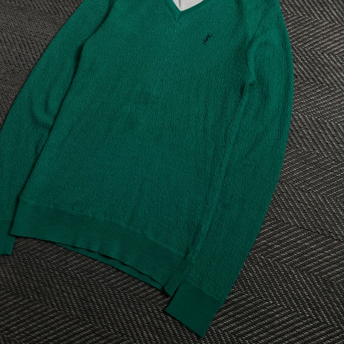 90s 입생로랑 아카이브 YSL 자수로고 미니멀 니트o 4513 상품이미지2