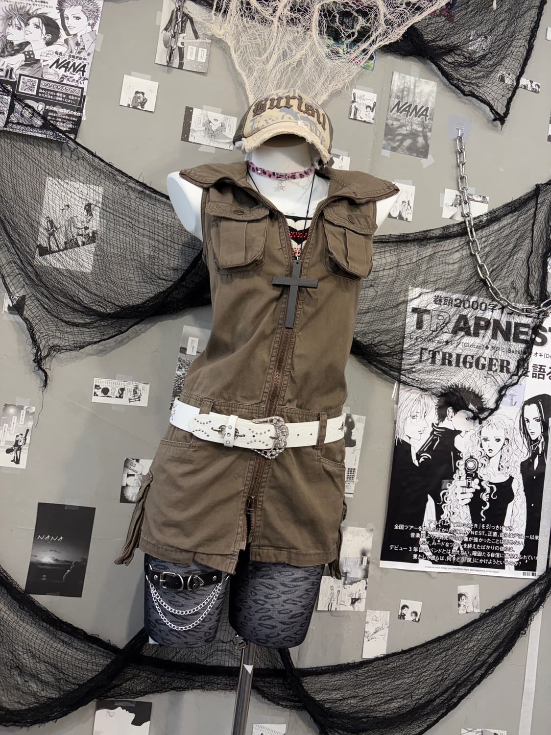 Grunge Gothic pocket detail 2wayonepiece 상품이미지7