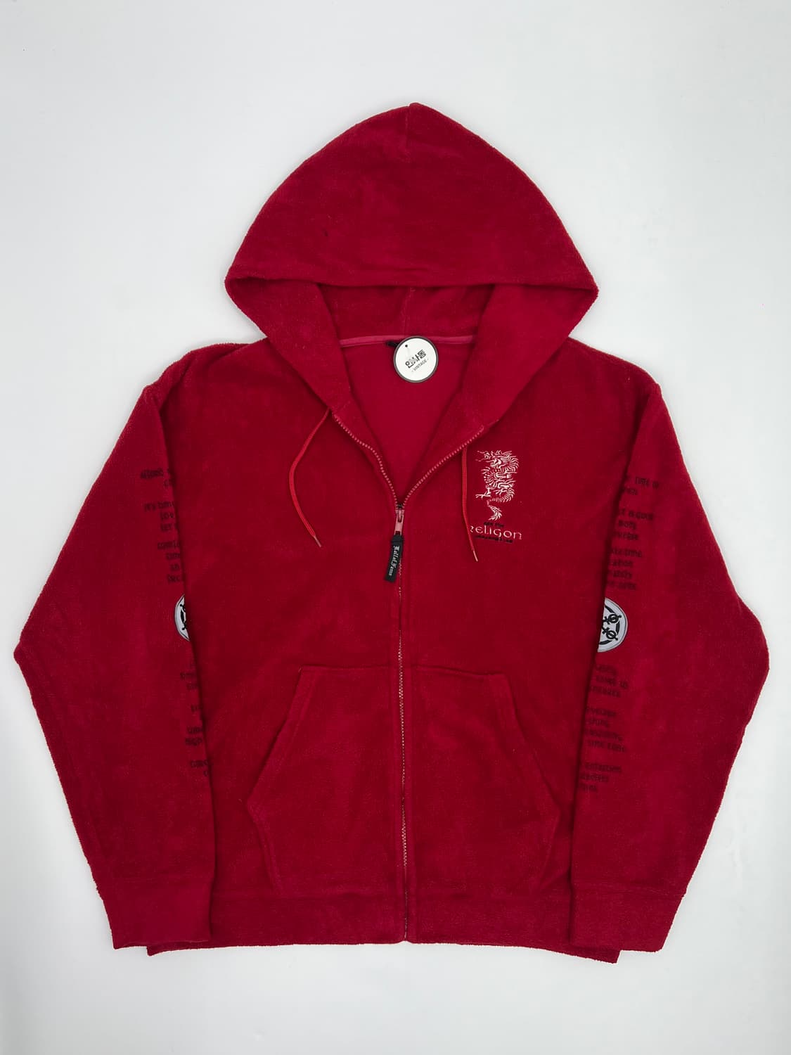 빈티지 오리엔탈 무드 자수 플리스 자켓 상품이미지3