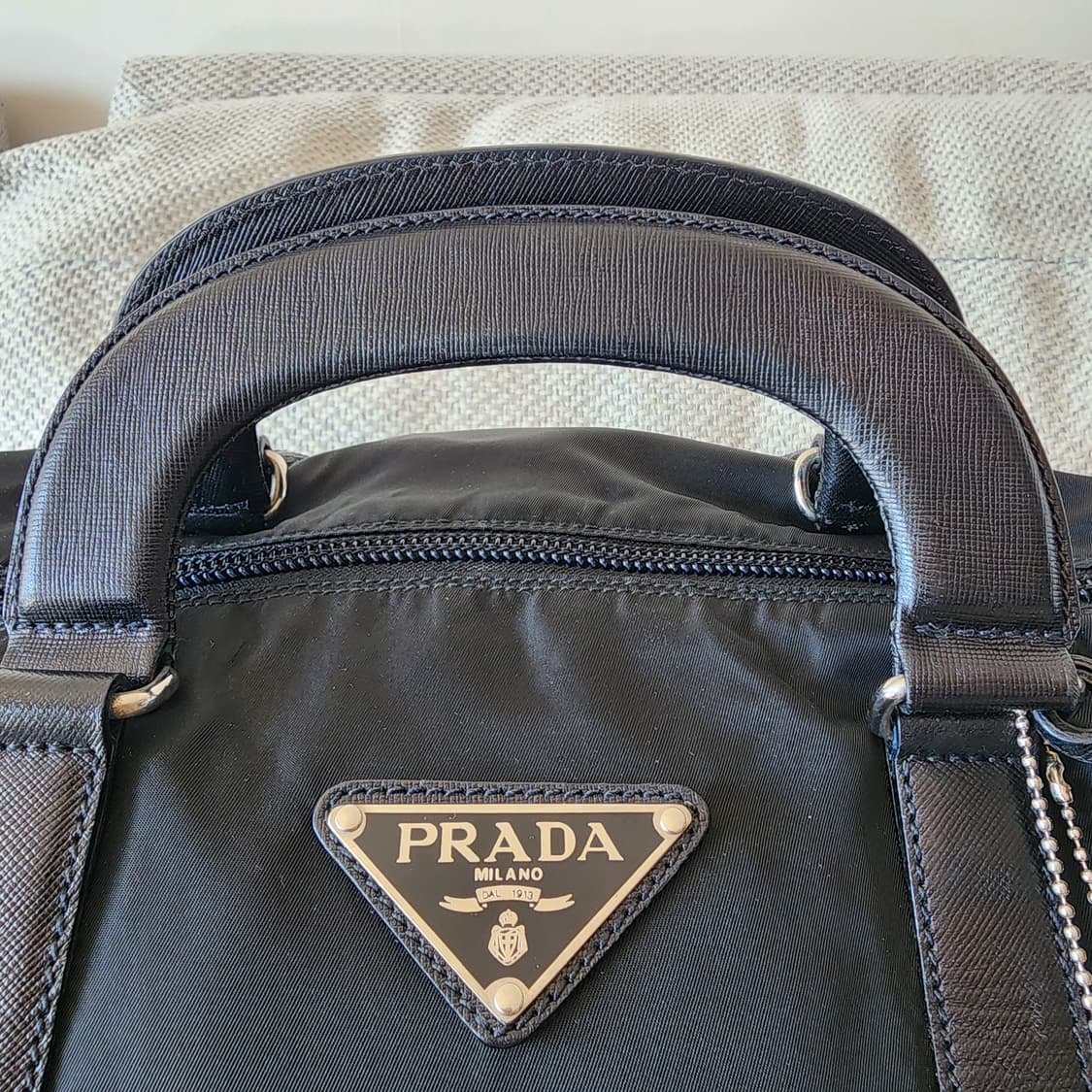 상태최상 프라다 테스토 나일론 사피아노 보스턴백 여행가방 토트형 상품이미지2