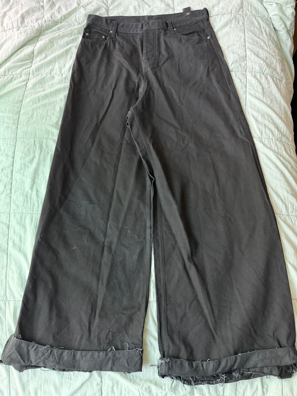 PARADOXE 파라독스 빅 배기 블랙 데님  46사이즈 상품이미지1