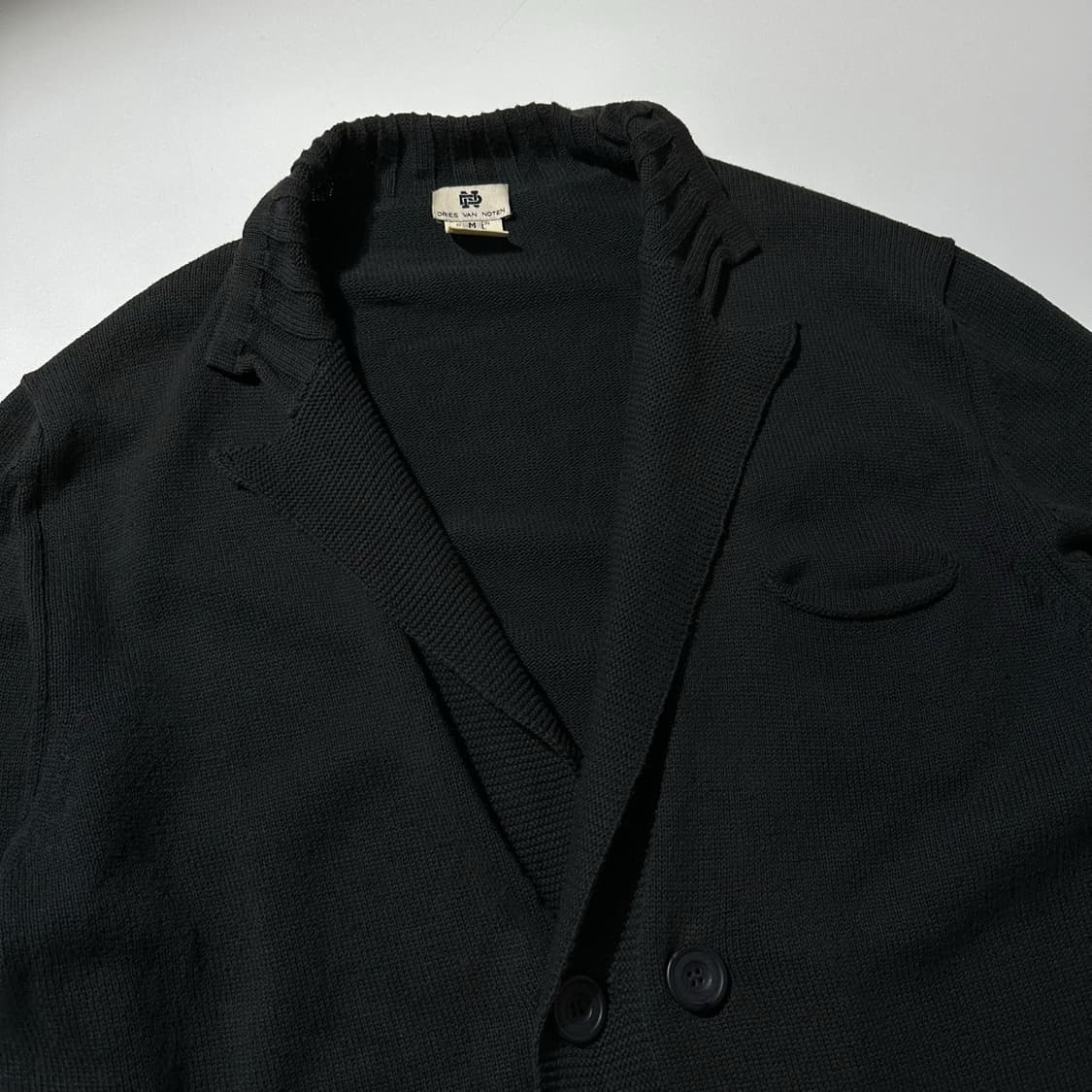 드리스 반 노튼 코튼 린넨 더블 니트 가디건 상품이미지3