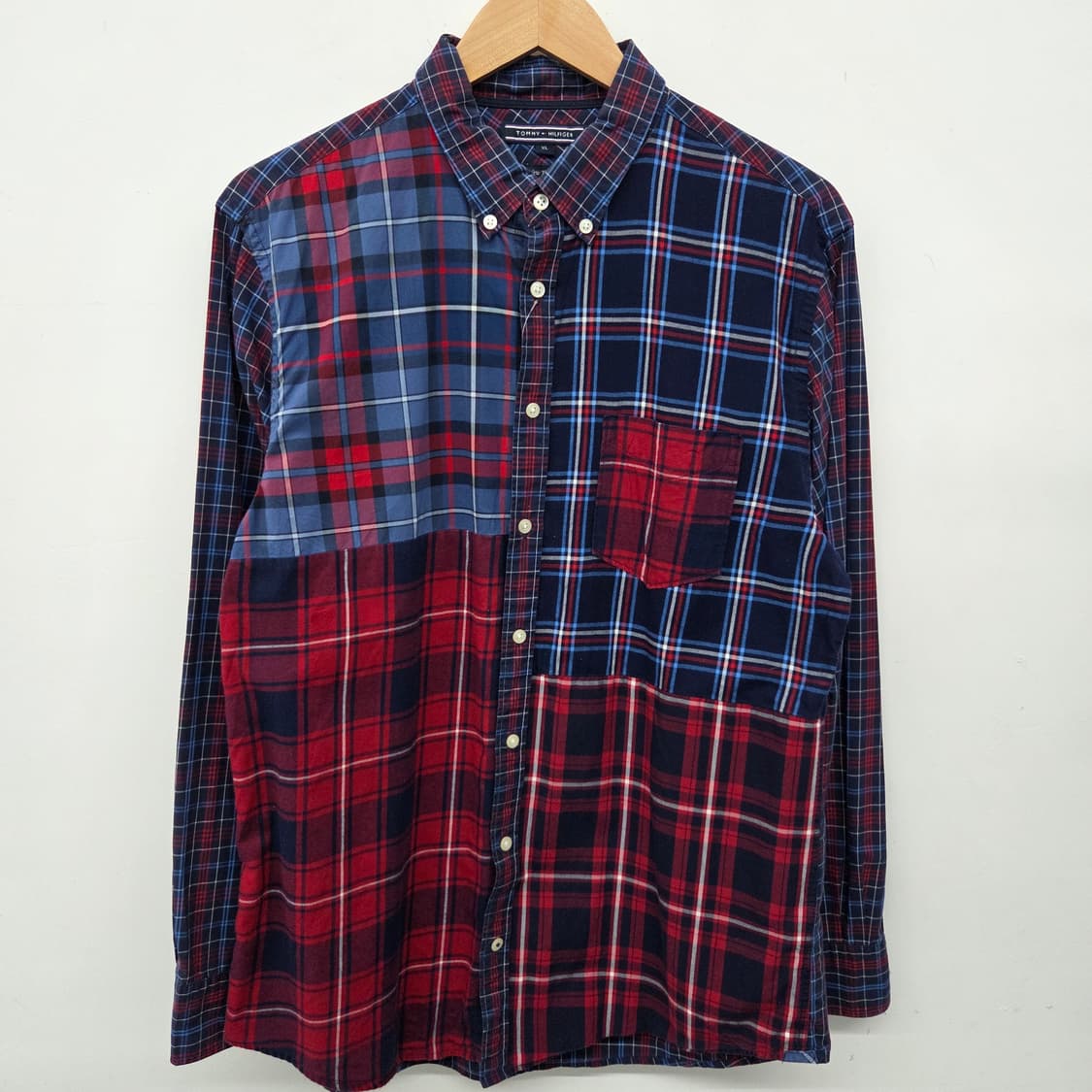 타미힐피거 패치워크 체크 셔츠 남XL 상품이미지2