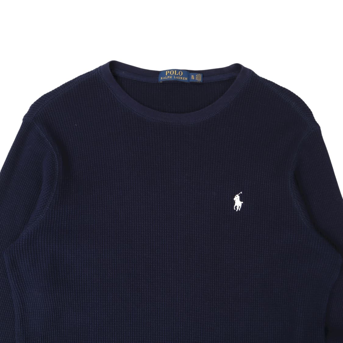 폴로 랄프로렌 네이비 화이트포니 와플 롱슬리브 티 상품이미지2