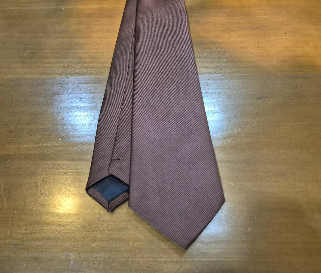 브라운 솔리드 타이 상품이미지1