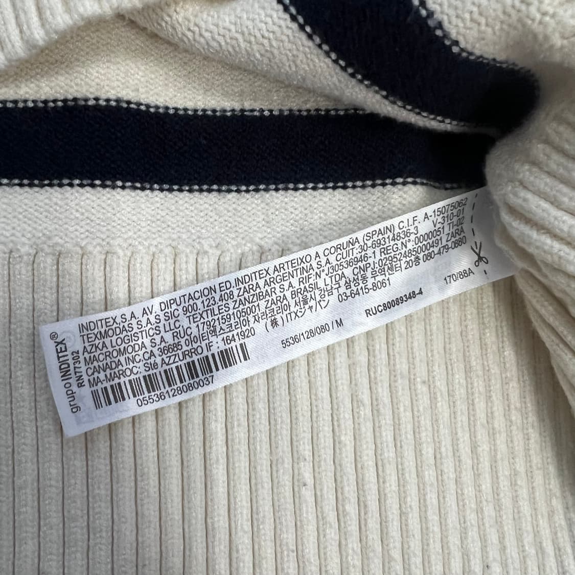 M) ZARA 자라 세일러 카라 니트 스웨터 상품이미지8