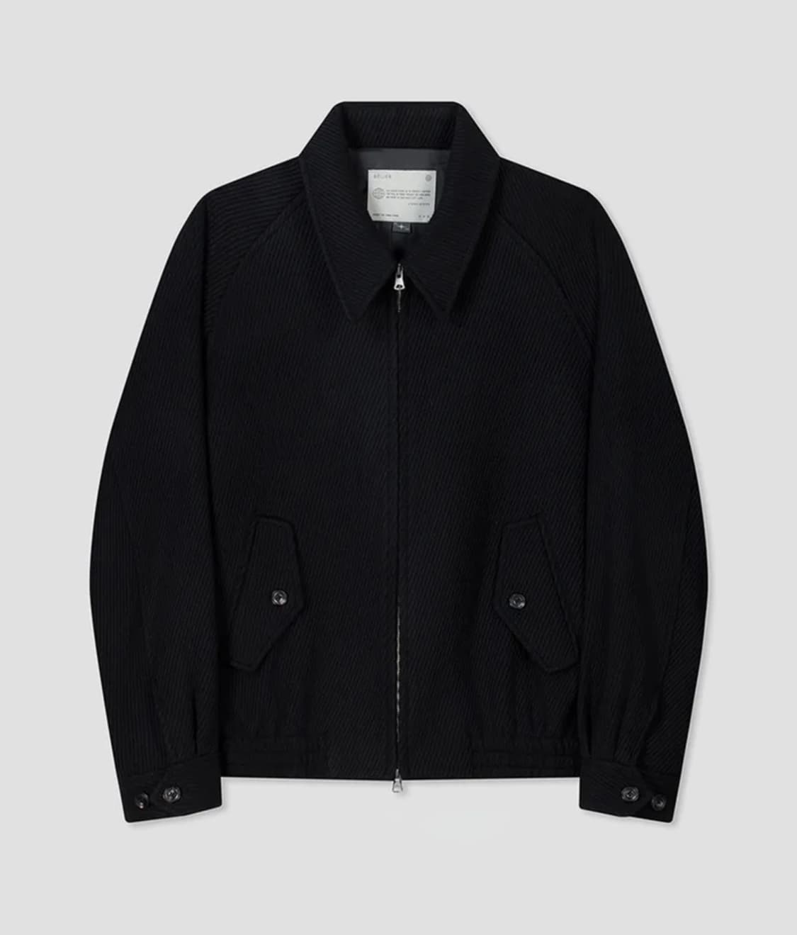 벨리에 다이에그널 헤비 울 자켓 - 매트 블랙 상품이미지1