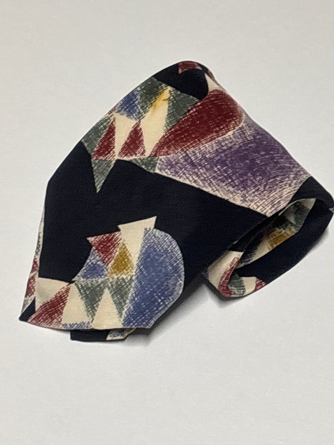 Made in italy 빈티지 컬러 프린팅 실크 넥타이 상품이미지1