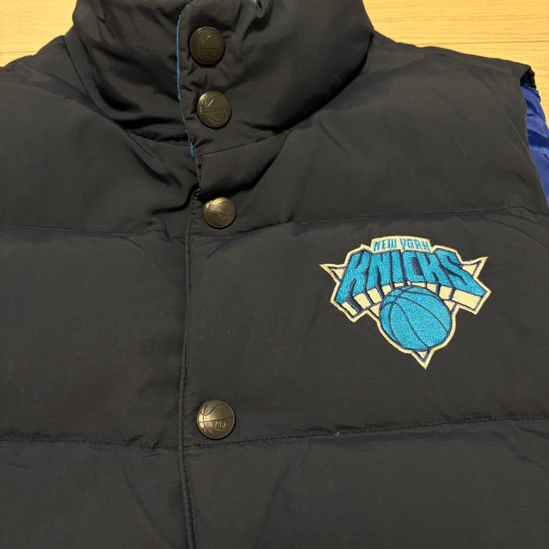 황금사이즈) NBA X 뉴욕닉스 덕다운 패딩 베스트 조끼 상품이미지3