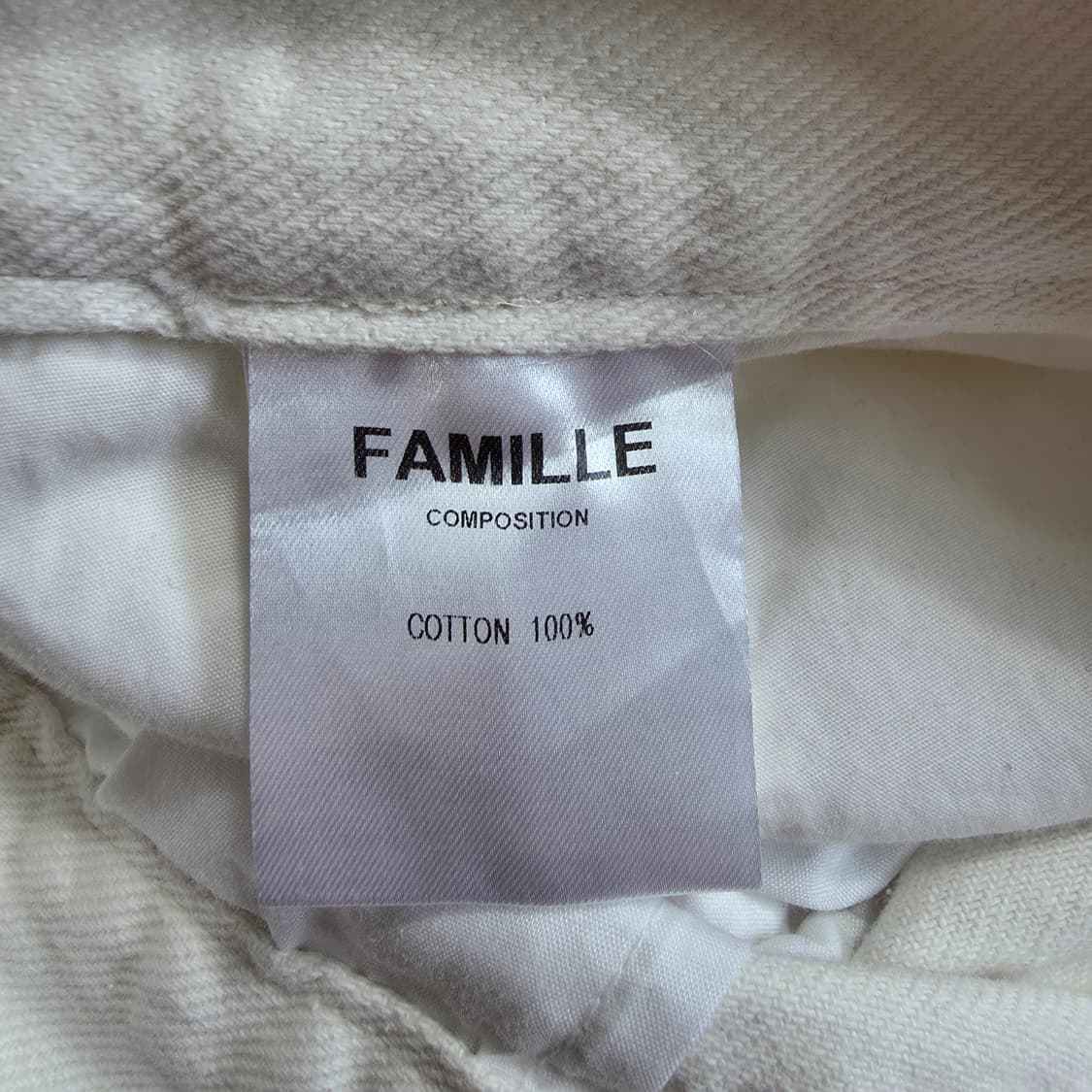 (L)파밀레 베이지 카고 와이드 데님 팬츠  상품이미지5