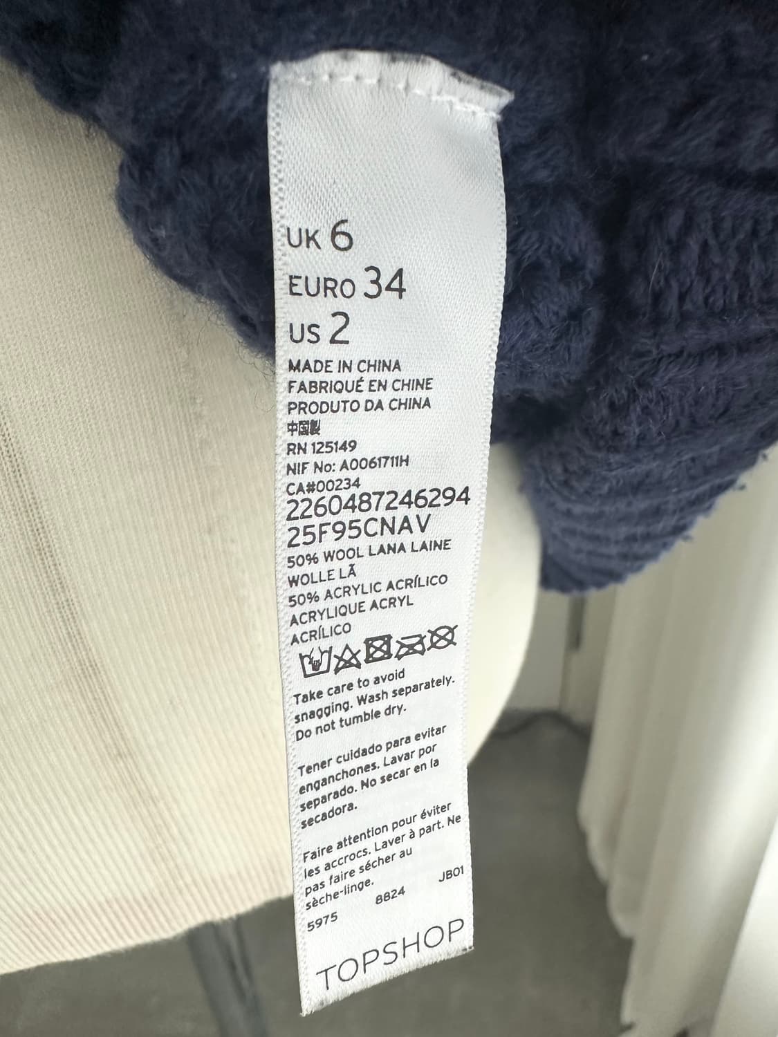탑샵 캐스퍼 니트 UK6 상품이미지7