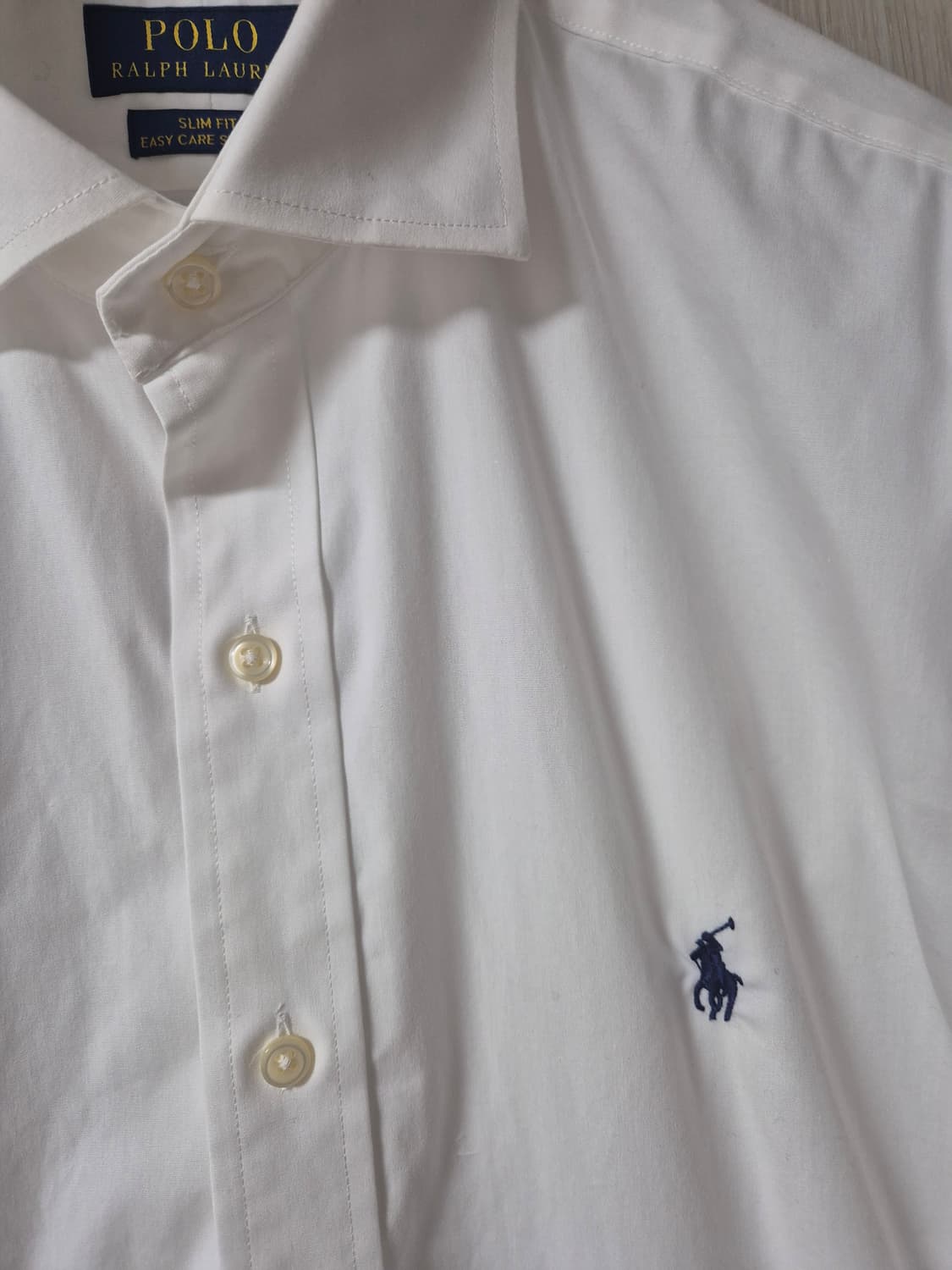 폴로 랄프로렌 이지케어 화이트 셔츠 남방 슬림핏 16 (32/34) 상품이미지3