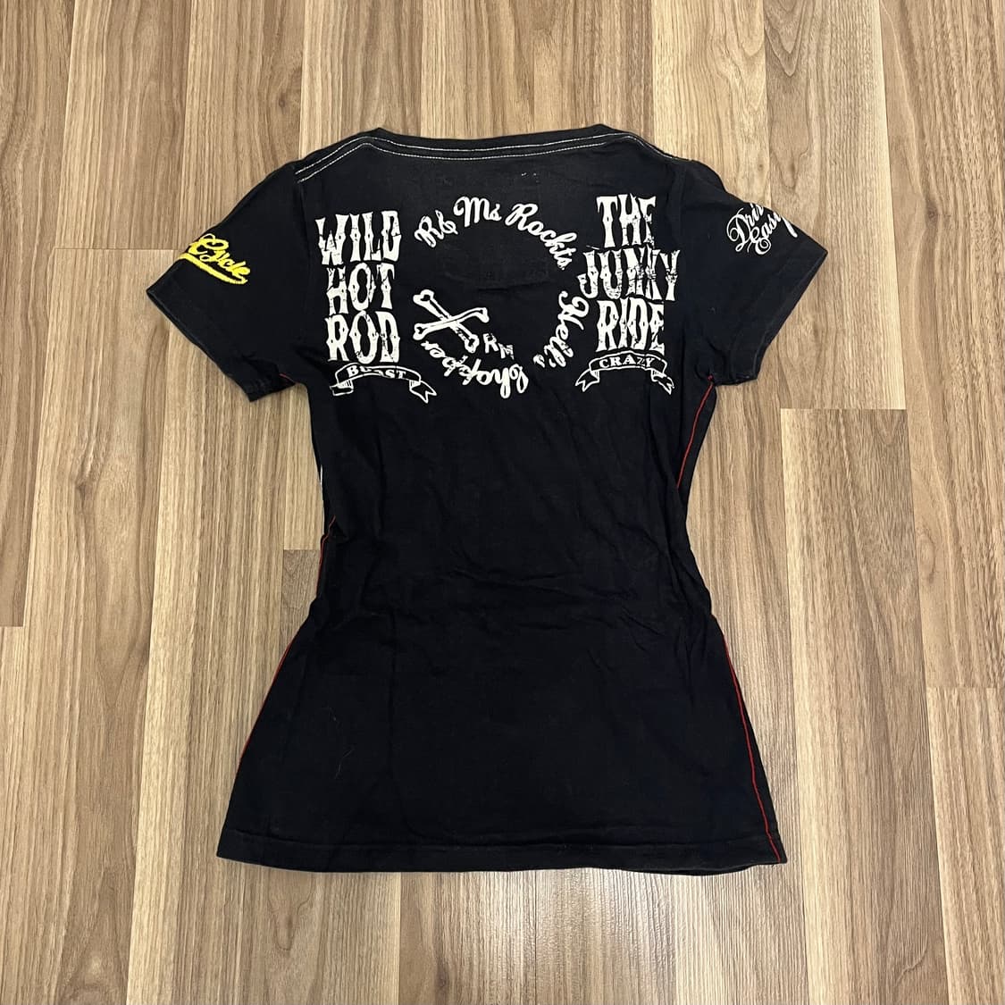 스컬 해골 자수 반팔 펑크 상품이미지2