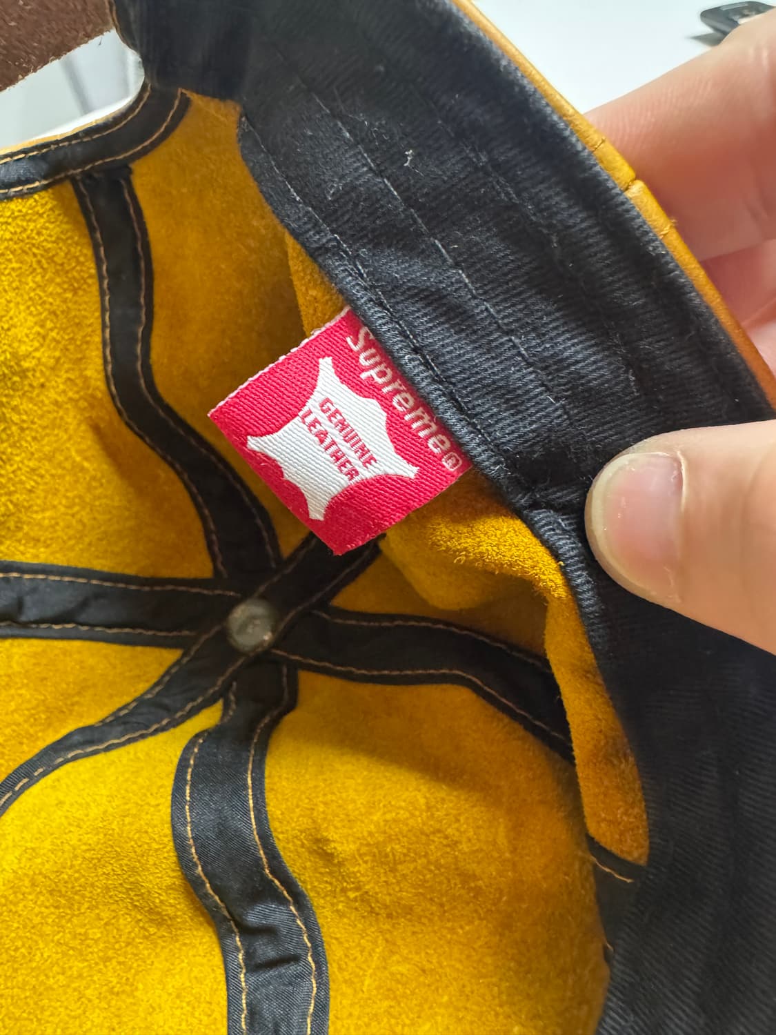 슈프림 레더 볼캡 _브라운 상품이미지5