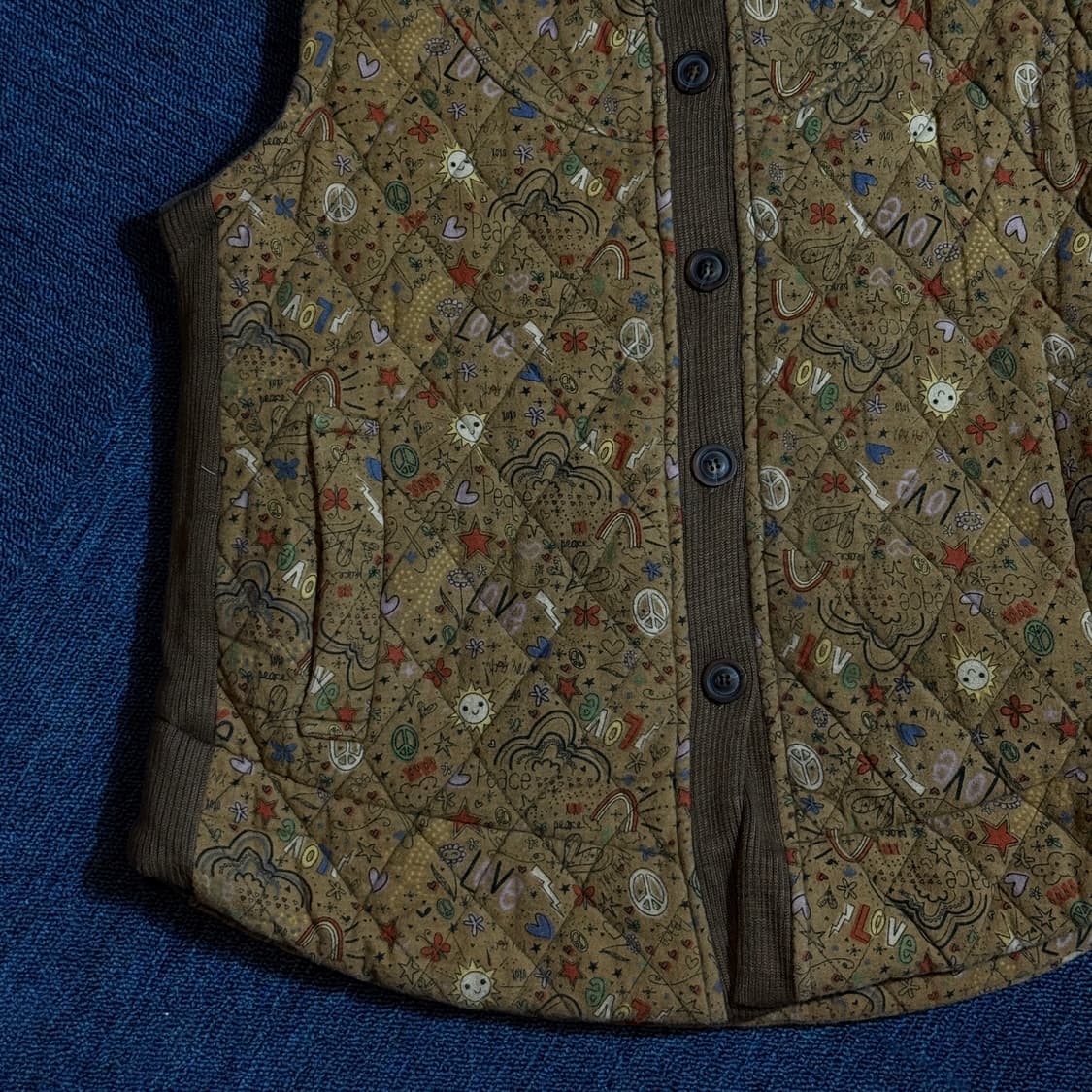 빈티지 브라운 후드 조끼 상품이미지3