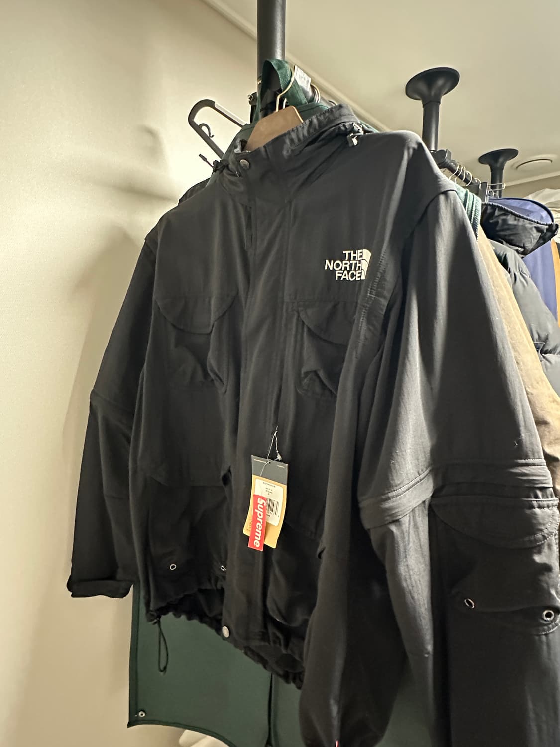 슈프림x노스페이스 트레킹 컨버터블 자켓 블랙 xl 상품이미지1