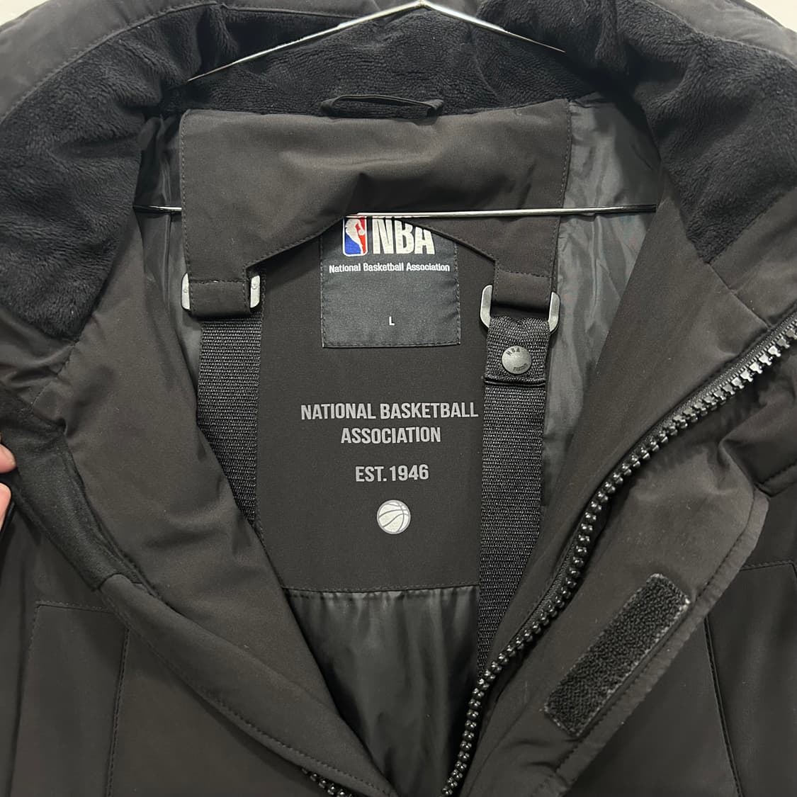 NBA 골든 스테이츠 워리어스 와펜로고 덕다운 후드롱패딩 상품이미지3