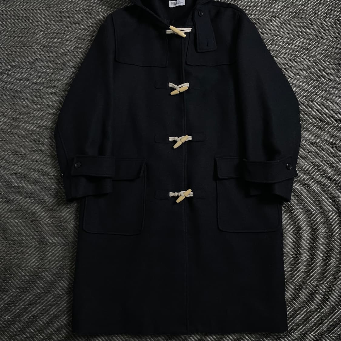 파르티멘토 오버핏 블랙 더플 롱 코트y 4105 상품이미지3