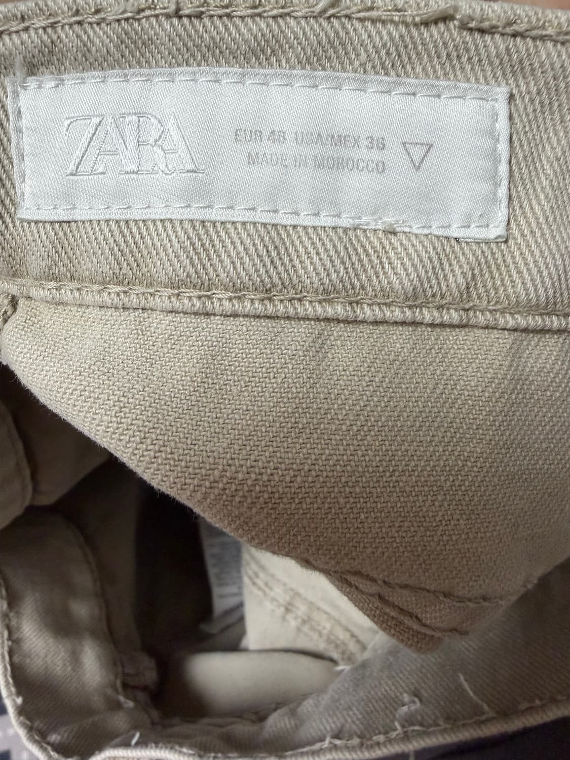 자라 테크니컬 카고 데님 멀티포켓 와이드 팬츠 -카멜 상품이미지1