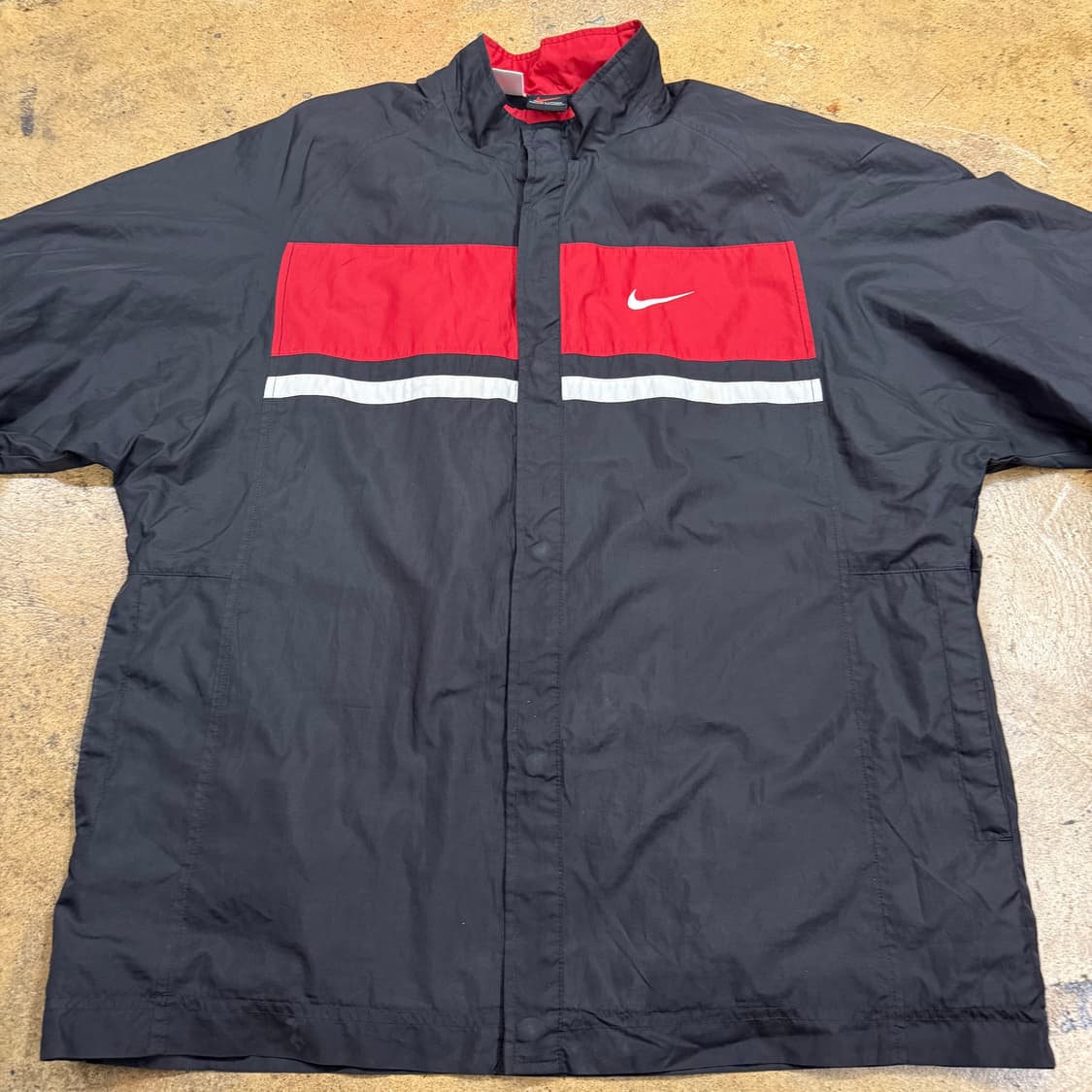 [정품/L] 나이키 블랙 레드 바람막이 자켓 b8 상품이미지3