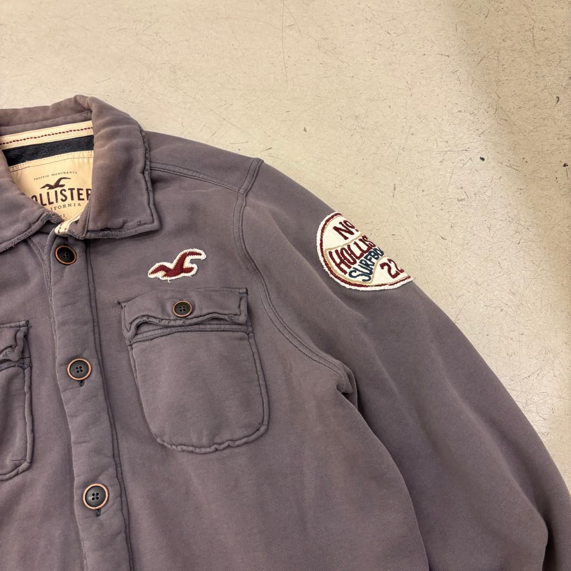 홀리스터 데미지 페이딩 버튼 코튼 자켓 상품이미지2