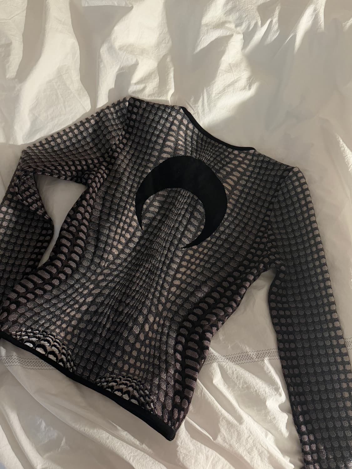 마린세르 문 자카드 니트 탑 스톤 그레이 s 상품이미지1