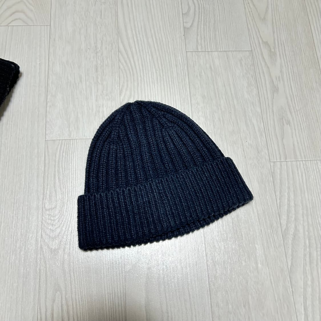 [OS] 유니클로 골지 립비니 블랙/네이비 상품이미지2