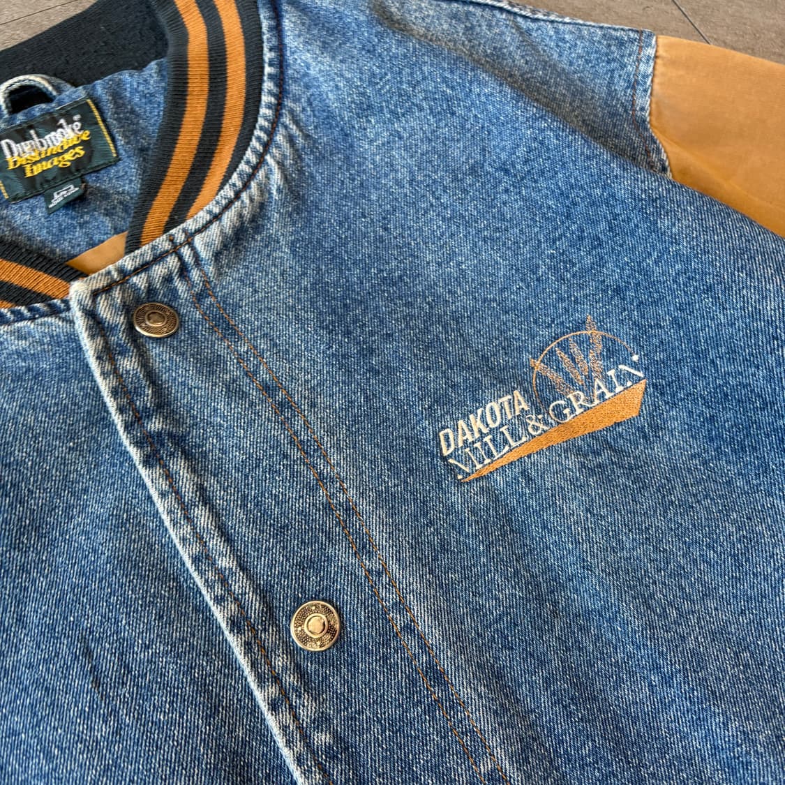 빈티지 데님 베이스볼 자켓 상품이미지5