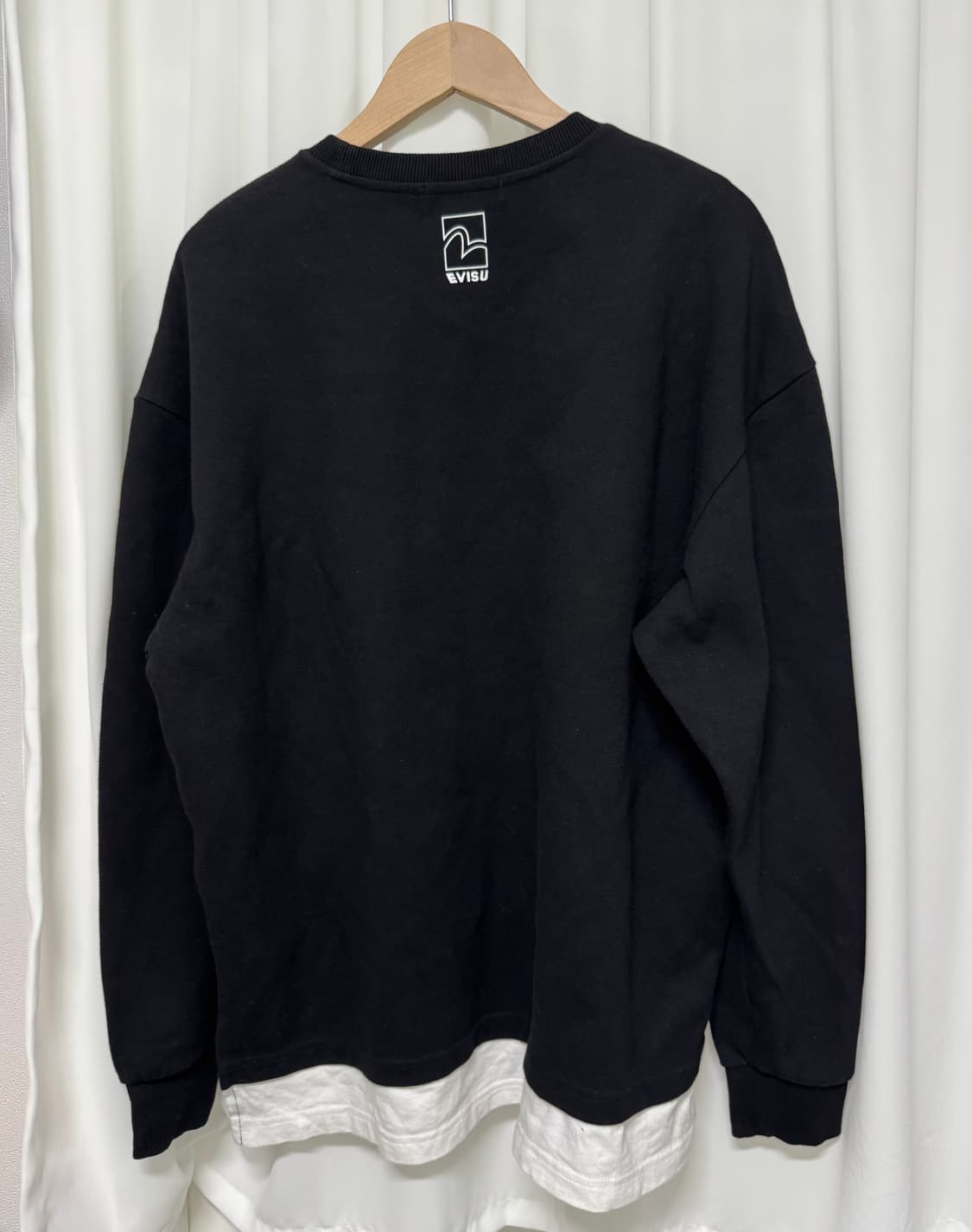 EVISU 에비수 배색 레이어드 맨투맨 상품이미지4